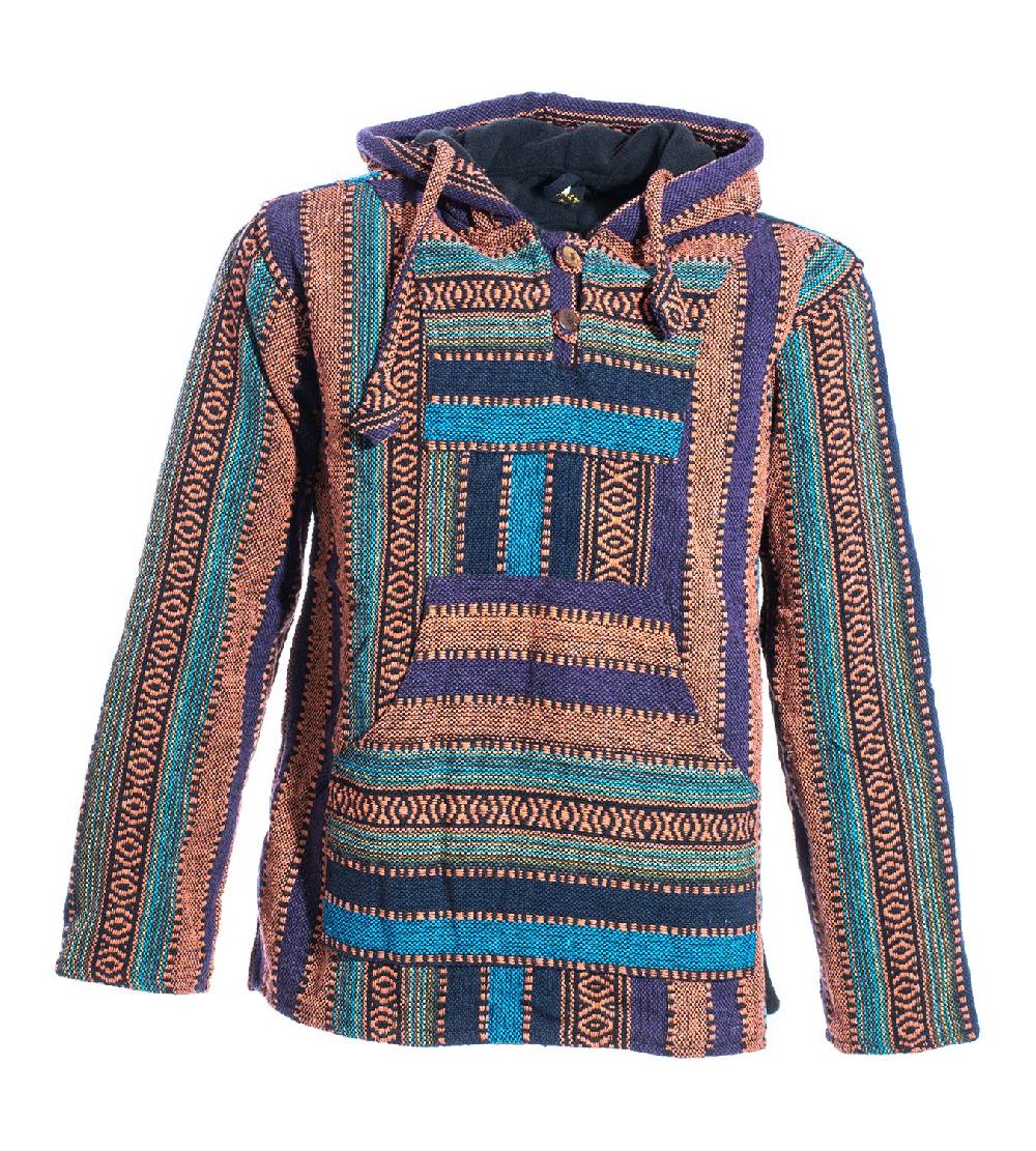 Kunst Und Magie Kunst und Magie Nepal Baja Jerga Sweatshirt Poncho Günstiger Verkauf