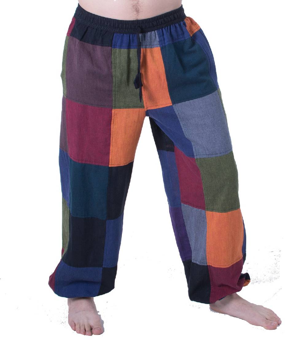 Kunst Und Magie Bunte Patchwork Freizeit Hose Boho Unisex Hippiehose Nachhaltig Kostenloser Versand