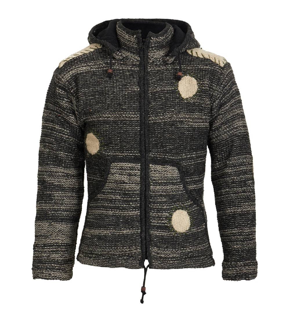 Kunst Und Magie Kunst und Magie Strickjacke mit Fleecefutter Strickpullover Sonderangebot