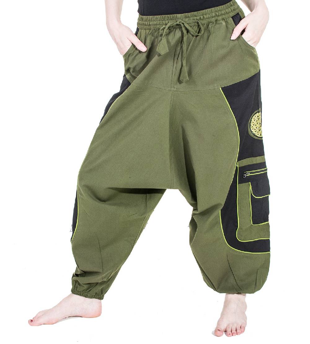 Kunst Und Magie Kunst und Magie Flower of Life Hippie Haremshose Goahose Cargohose Online Shopping