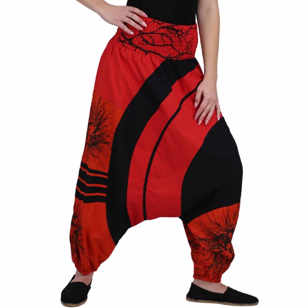 Kunst Und Magie Goa Haremshose "The Tree" Ibiza Strandhose, Wellnesshose Boho Heißer Verkauf