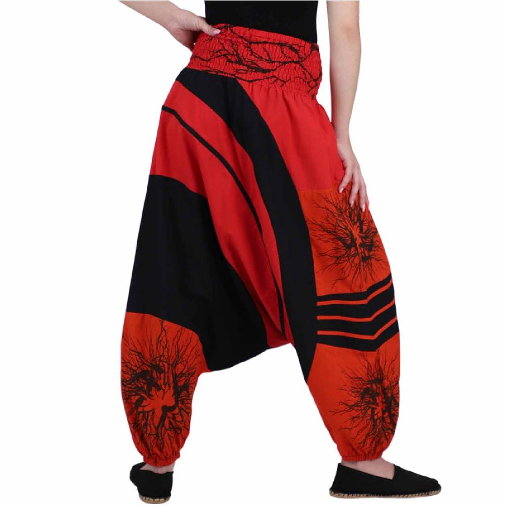 Kunst Und Magie Goa Haremshose "The Tree" Ibiza Strandhose, Wellnesshose Boho Heißer Verkauf