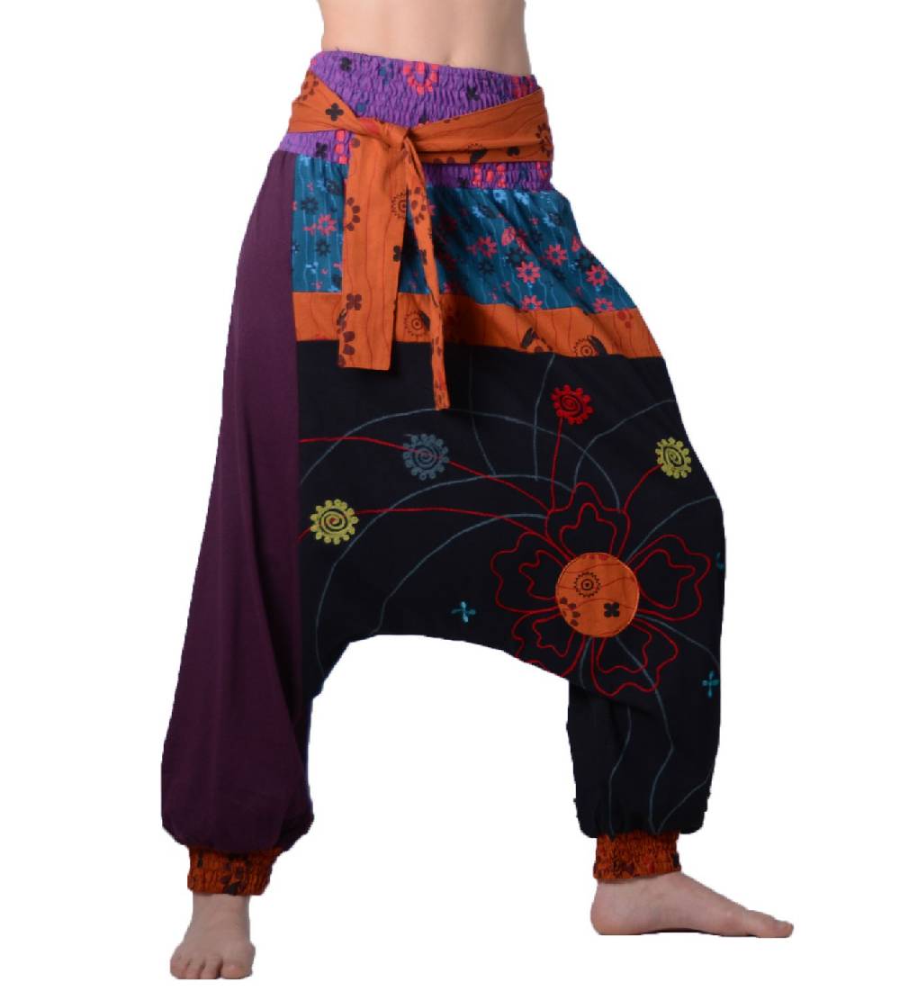 Kunst Und Magie Bunte Ibiza Style Haremshose aus Baumwolle - Goa Wellnesshose Boho Top Angebot