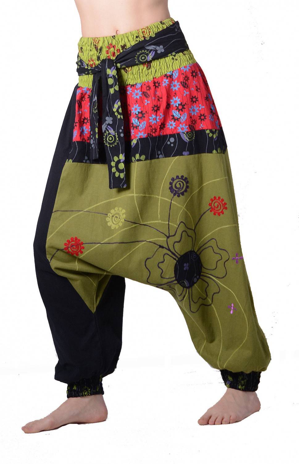 Kunst Und Magie Bunte Ibiza Style Haremshose aus Baumwolle - Goa Wellnesshose Boho Top Angebot