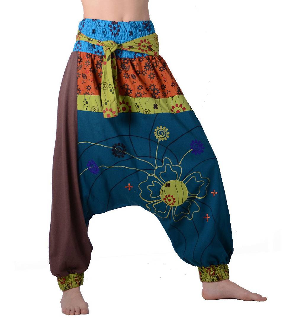Kunst Und Magie Bunte Ibiza Style Haremshose aus Baumwolle - Goa Wellnesshose Boho Top Angebot