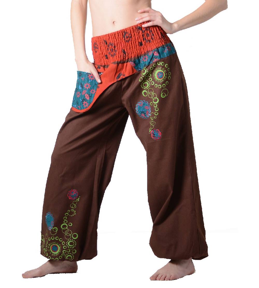 Kunst Und Magie Kunst und Magie Damen IBIZA Strandhose Wellnesshose Pluderhose in verschiedenen Farben Zeitlich begrenztes Angebot