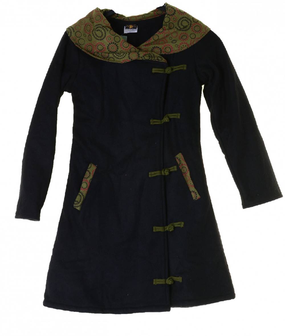 Kunst Und Magie Wollmantel Jacke Mantel Goa Psy Hippie Boho Super Sparpreis