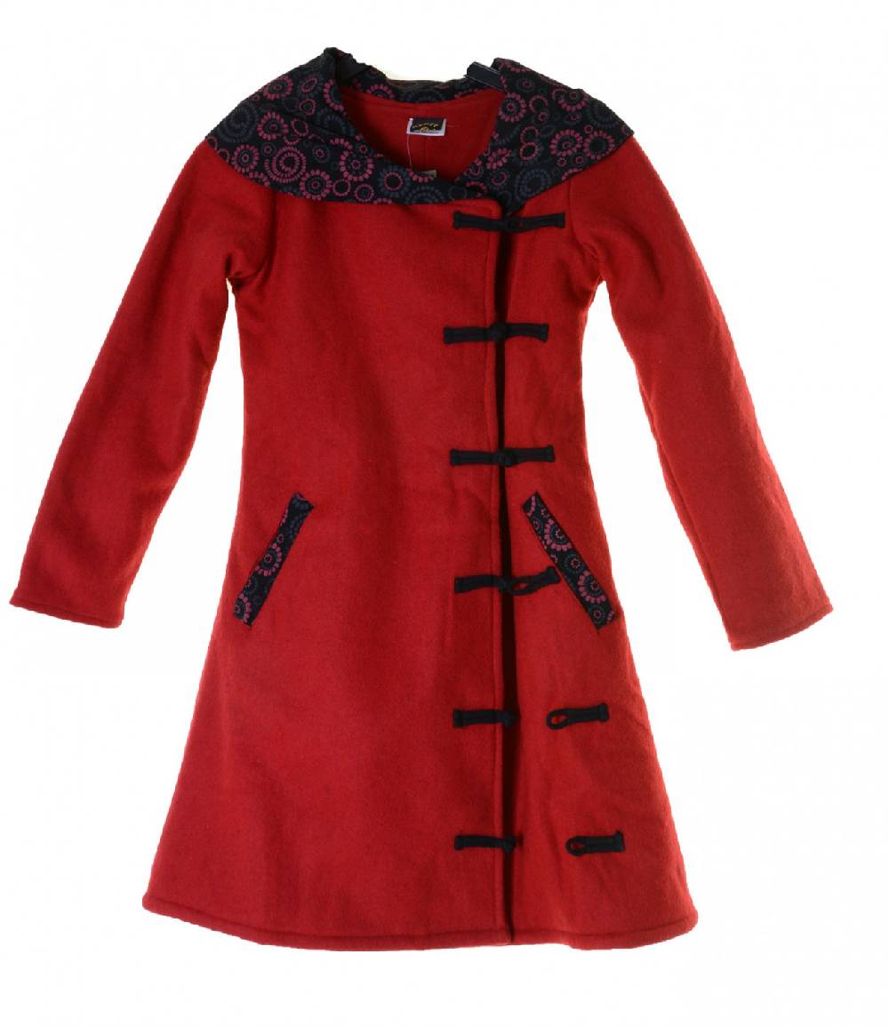 Kunst Und Magie Wollmantel Jacke Mantel Goa Psy Hippie Boho Super Sparpreis