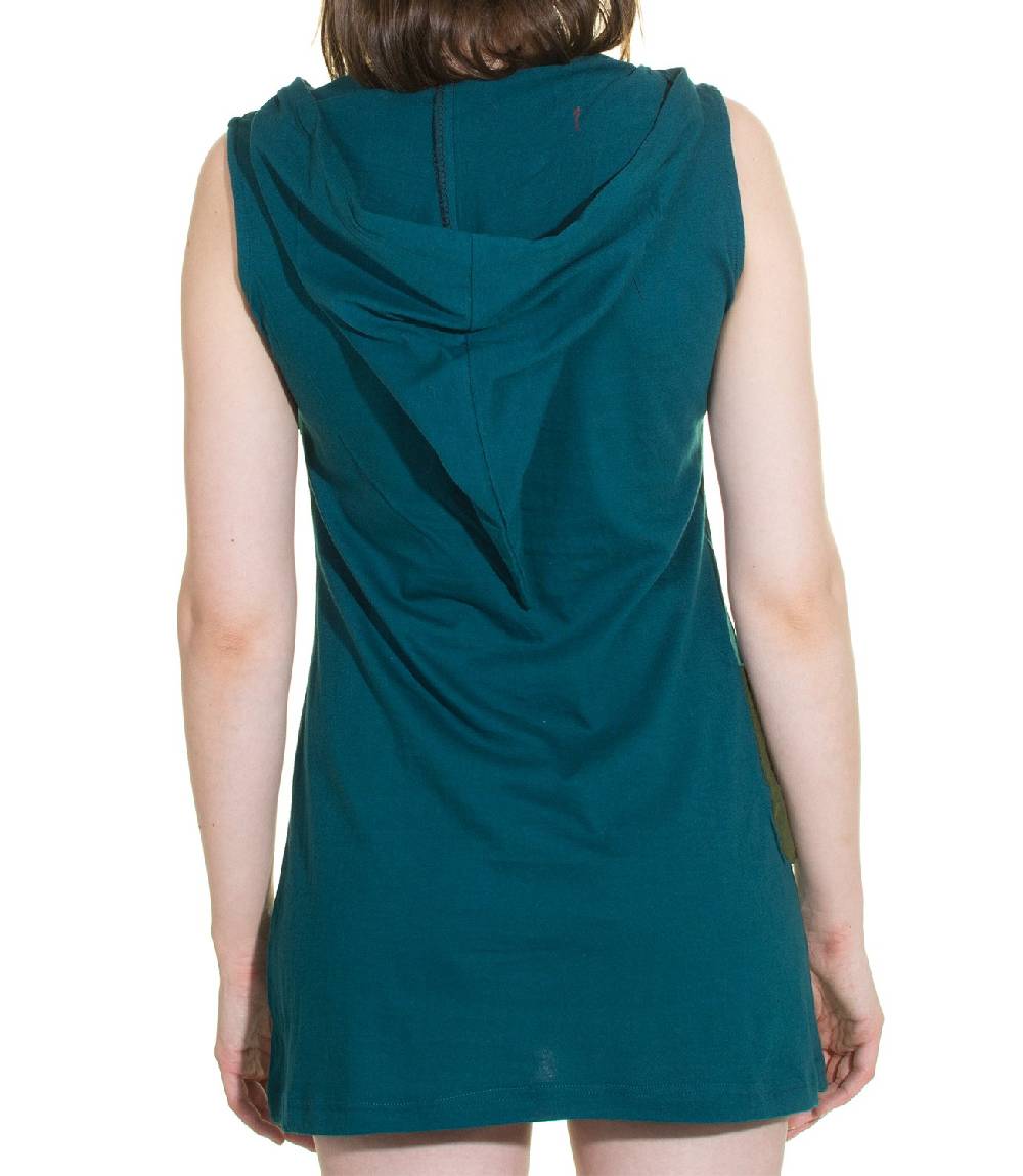 Kunst Und Magie Minikleid Longshirt Tunika Hippie Sommerkleid mit Zipfelkapuze Kostenlose Rückgabe
