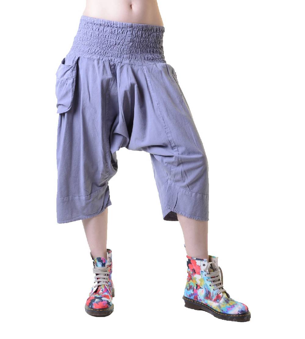 Kunst Und Magie 3/4 Sarouelhose Pumphose im Haremshosen Style Kurz Neueste Stile
