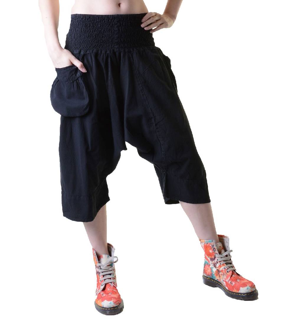 Kunst Und Magie 3/4 Sarouelhose Pumphose im Haremshosen Style Kurz Neueste Stile