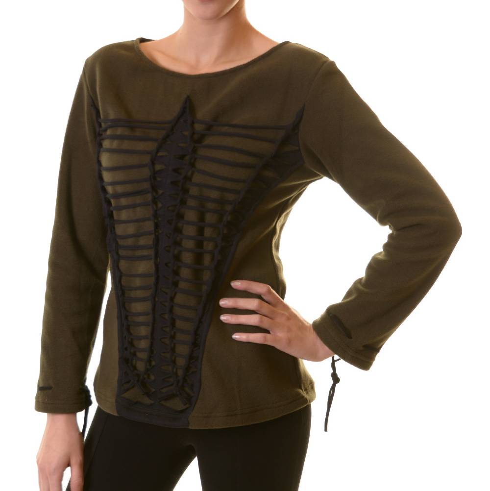 Kunst Und Magie Elfen Goa Fleece Pullover mit Razor Cut Design Bis zu 50% Rabatt