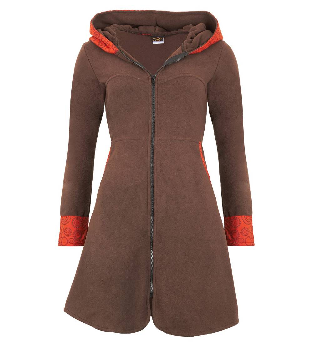 Kunst Und Magie Fleece Mantel Jacke mit Kapuze Goa Psy Hippie Boho extravagant Bis zu 60% Rabatt