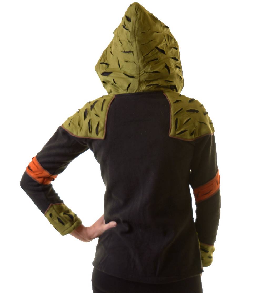 Kunst Und Magie Elfenhafte Fleece Jacke mit Cutwork Patches Goa Psy Hippie Fraggle Sonderangebot der Fabrik