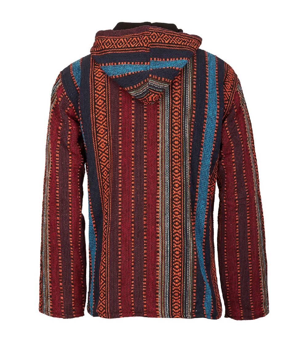Kunst Und Magie Kunst und Magie Nepal Baja Jerga Sweatshirt Poncho mit Fleecefutter Kapuze 50% Rabatt für begrenzte Zeit