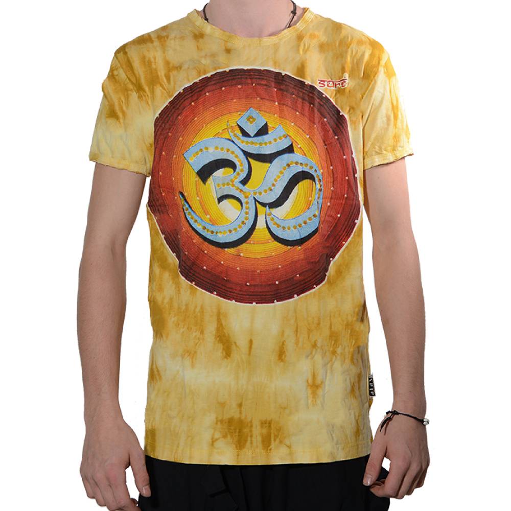 Kunst Und Magie Kunst und Magie Sure 70er Retro T-Shirt OM im Batik Look Sonderangebot