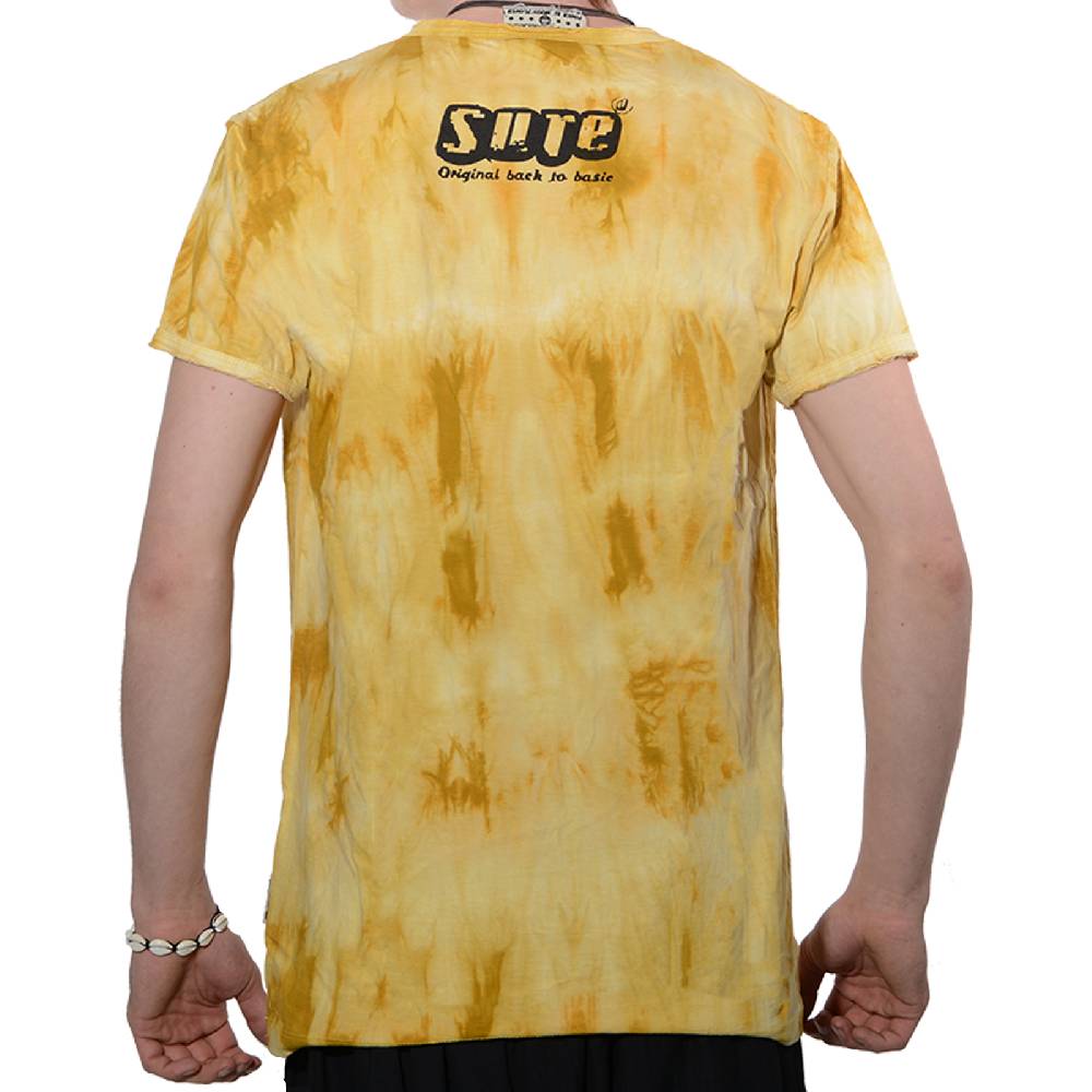 Kunst Und Magie Kunst und Magie Sure 70er Retro T-Shirt OM im Batik Look Sonderangebot