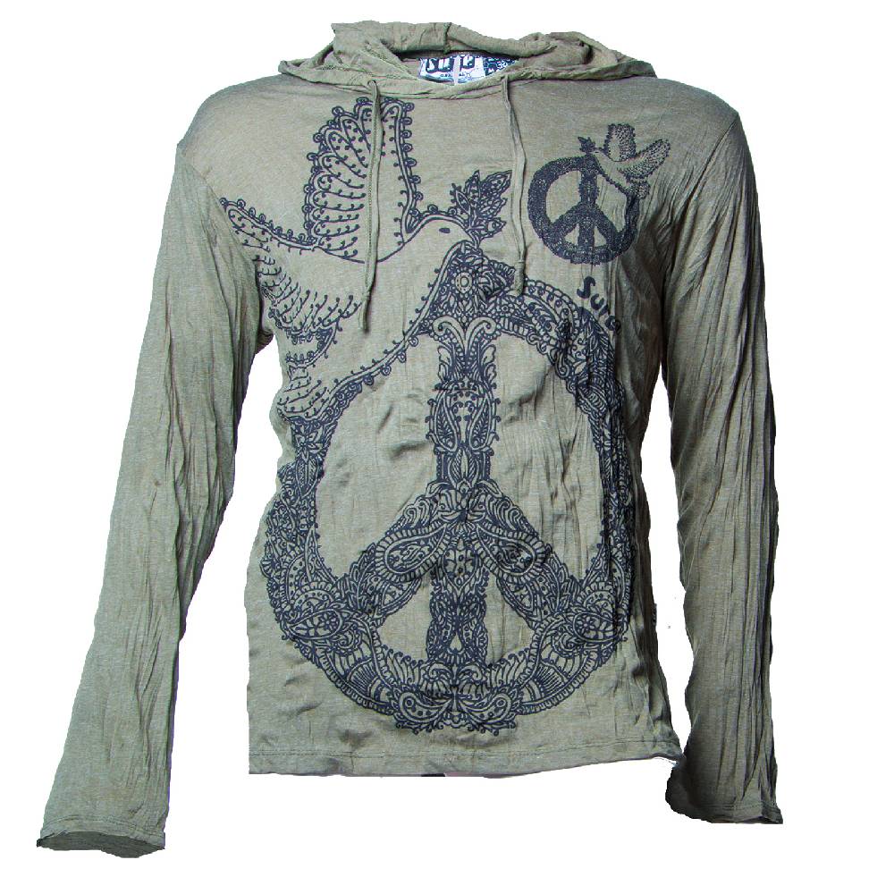 Kunst Und Magie Kunst und Magie Sure Hoody Kapuzen Shirt Peace mit Friedenstaube Günstig kaufen