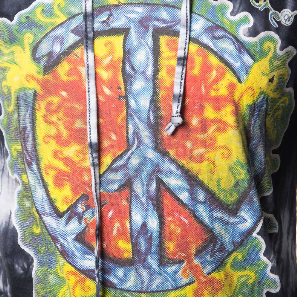 Kunst Und Magie Kunst und Magie Sure Hoody Kapuzen Tie Dye Batik Shirt mit "Peace" Motiv Großer Ausverkauf