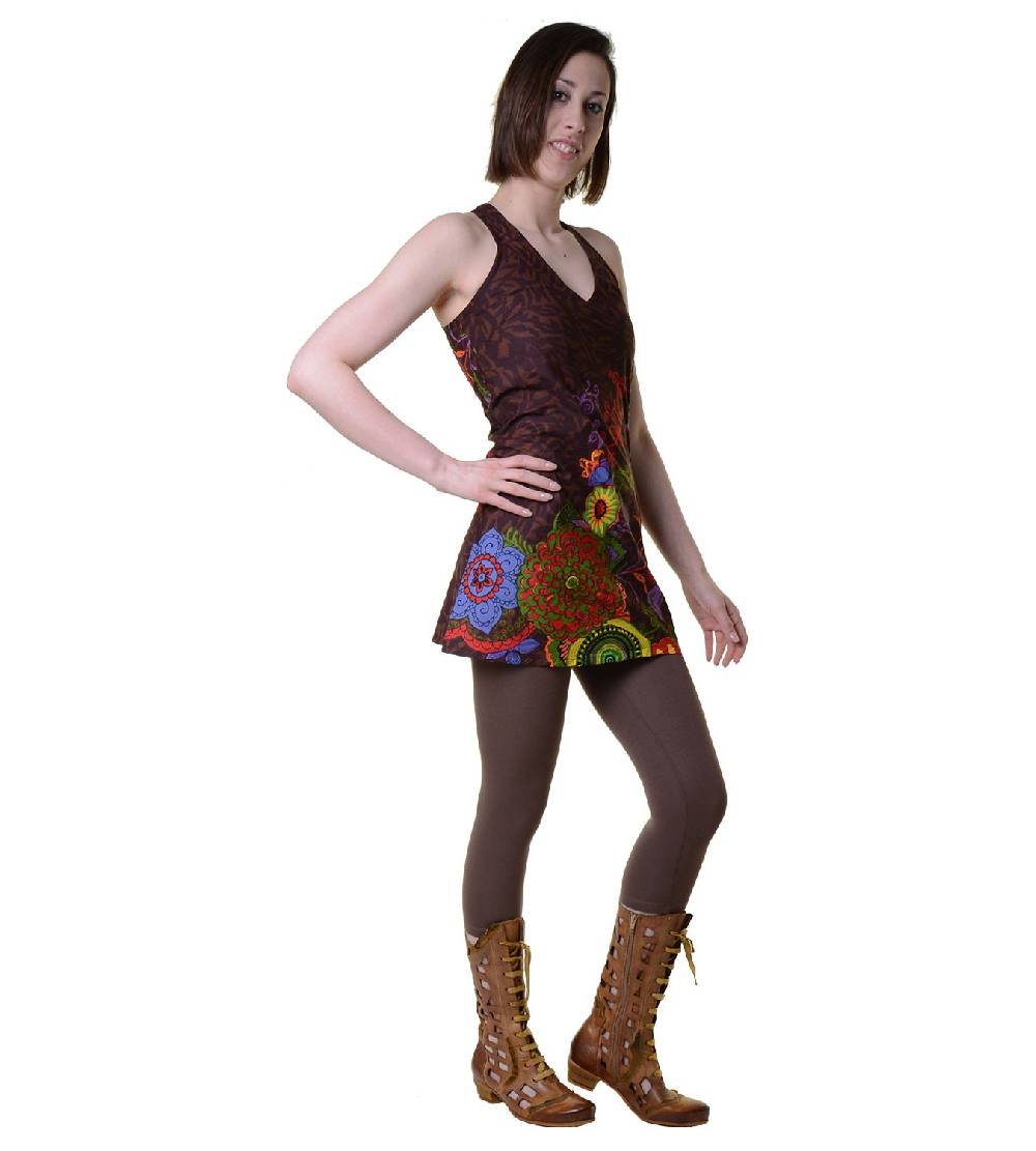 Kunst Und Magie Hippie-Tunika mit ausgefallenem Muster - Ideal für den Sommer - Toll als Strandkleid Lagerräumung
