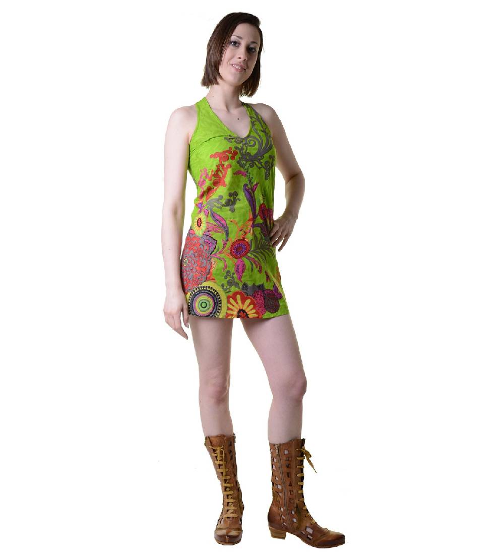 Kunst Und Magie Hippie-Tunika mit ausgefallenem Muster - Ideal für den Sommer - Toll als Strandkleid Lagerräumung