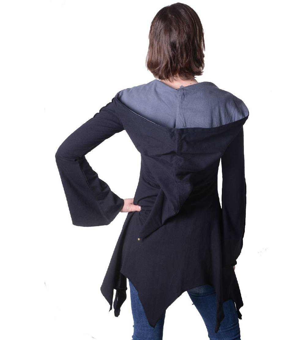 Kunst Und Magie Baumwoll Sweatjacke in ausgefallenem Design mit Zipfelkapuze - Damenjacke zum Überziehen Top Angebot