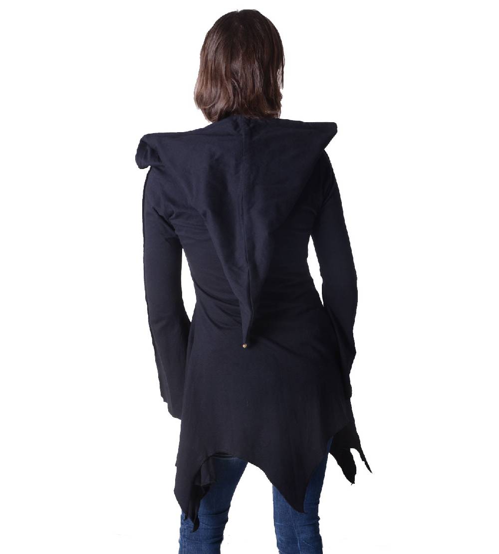 Kunst Und Magie Baumwoll Sweatjacke in ausgefallenem Design mit Zipfelkapuze - Damenjacke zum Überziehen Top Angebot