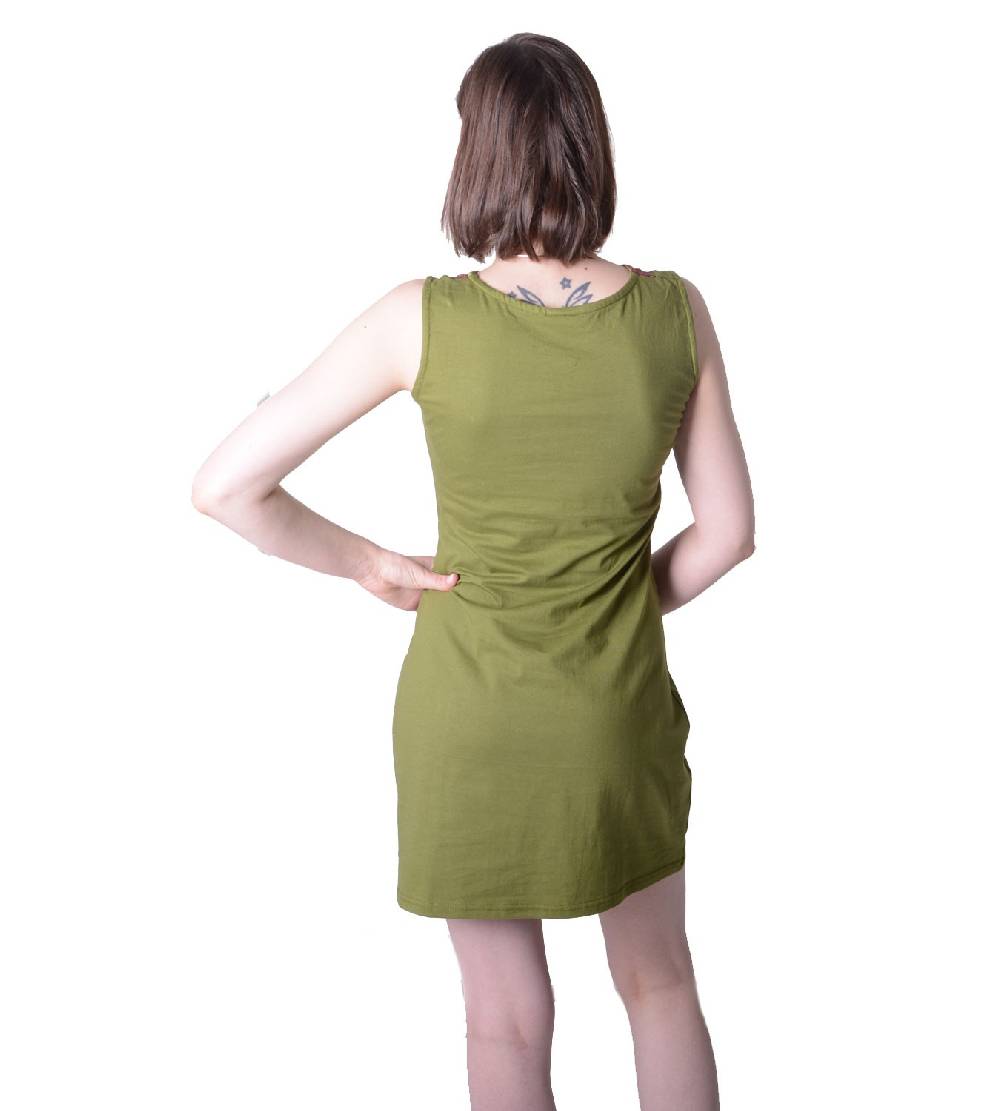 Kunst Und Magie Buntes Hippie Minikleid Sommer im stylischem Blumen-Design Neueste Mode