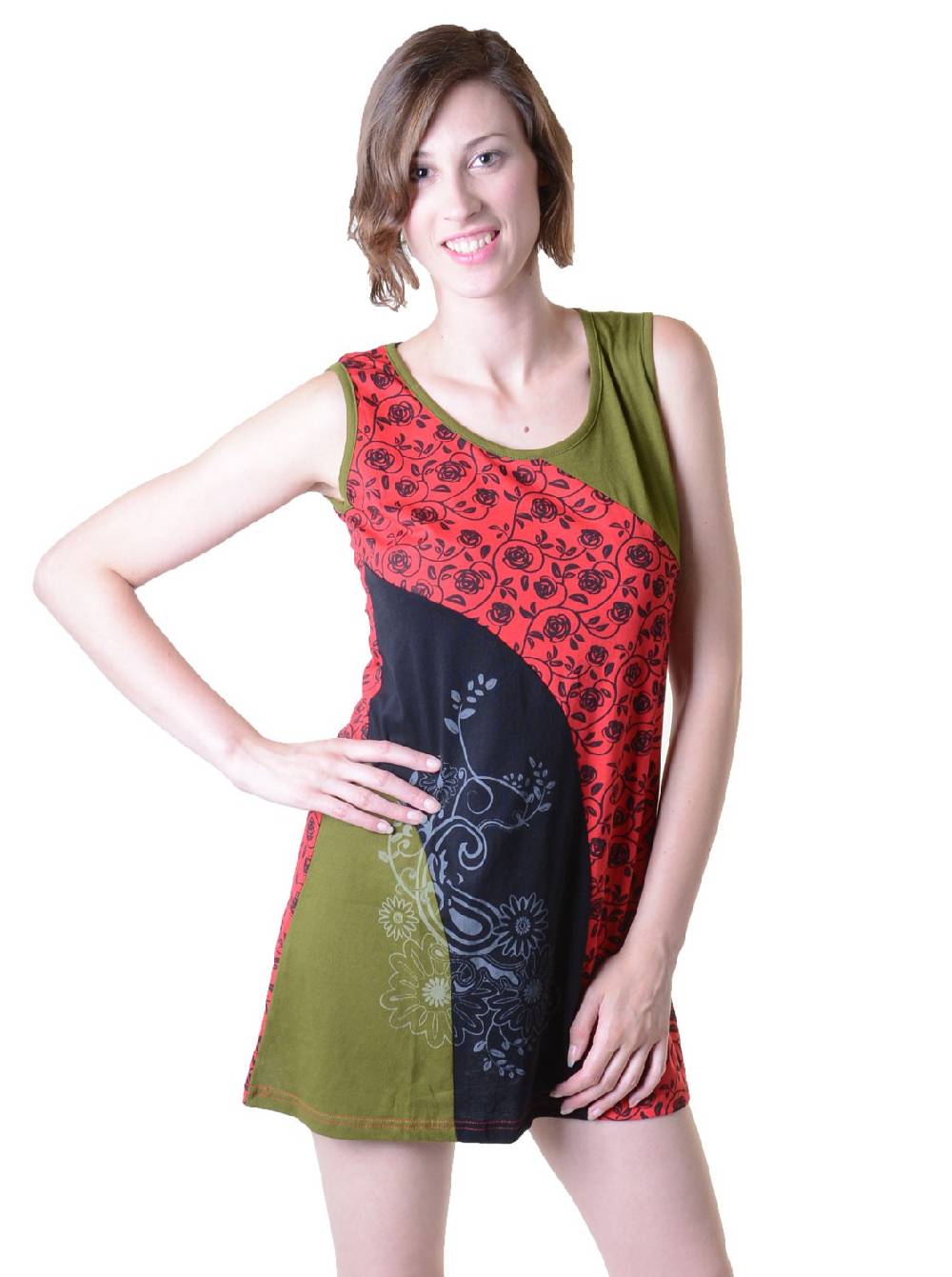 Kunst Und Magie Einzigartige Patchwork Longshirt Tunika Hippie Blitzangebot
