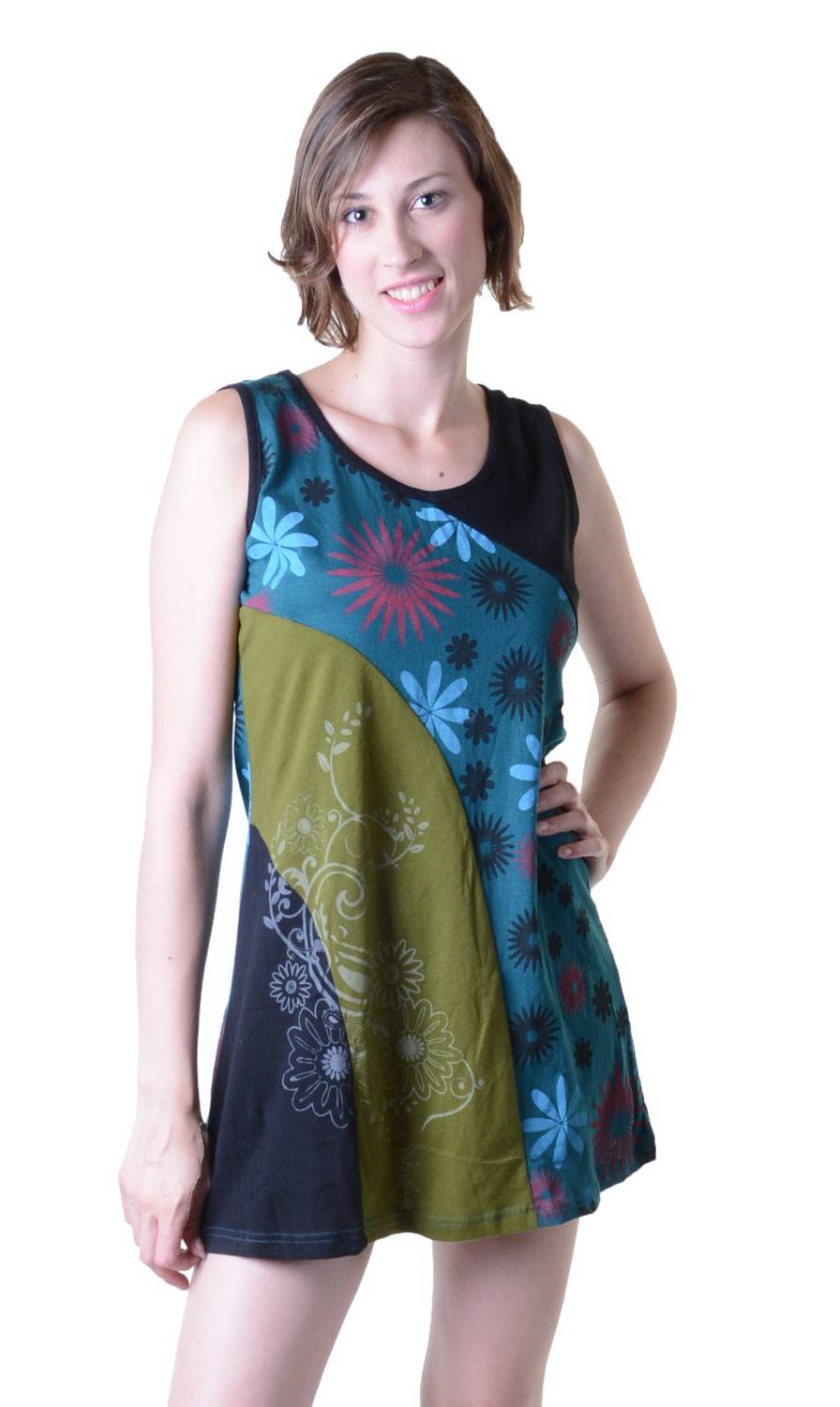 Kunst Und Magie Einzigartige Patchwork Longshirt Tunika Hippie Blitzangebot