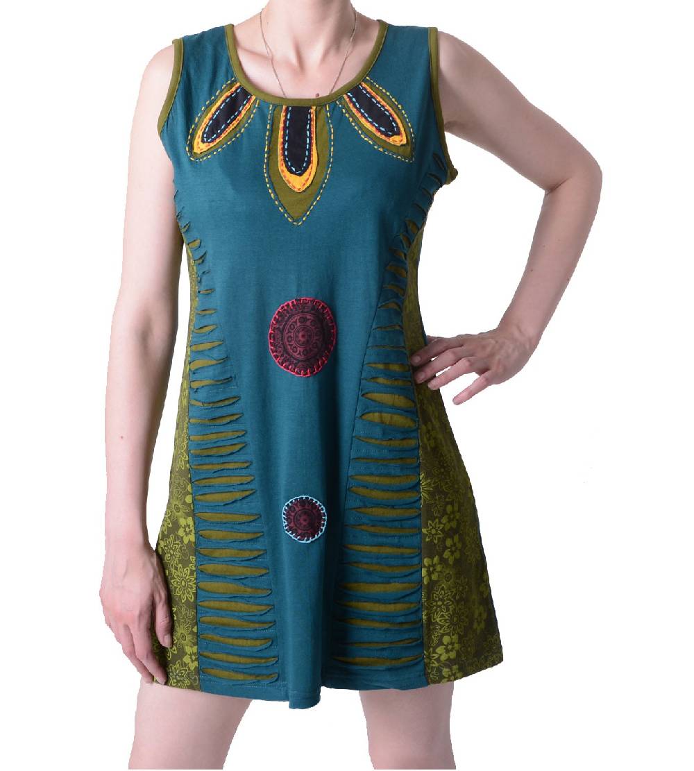 Kunst Und Magie Minikleid Longshirt Tunika Hippie Sommerkleid mehrfarbig Bestseller
