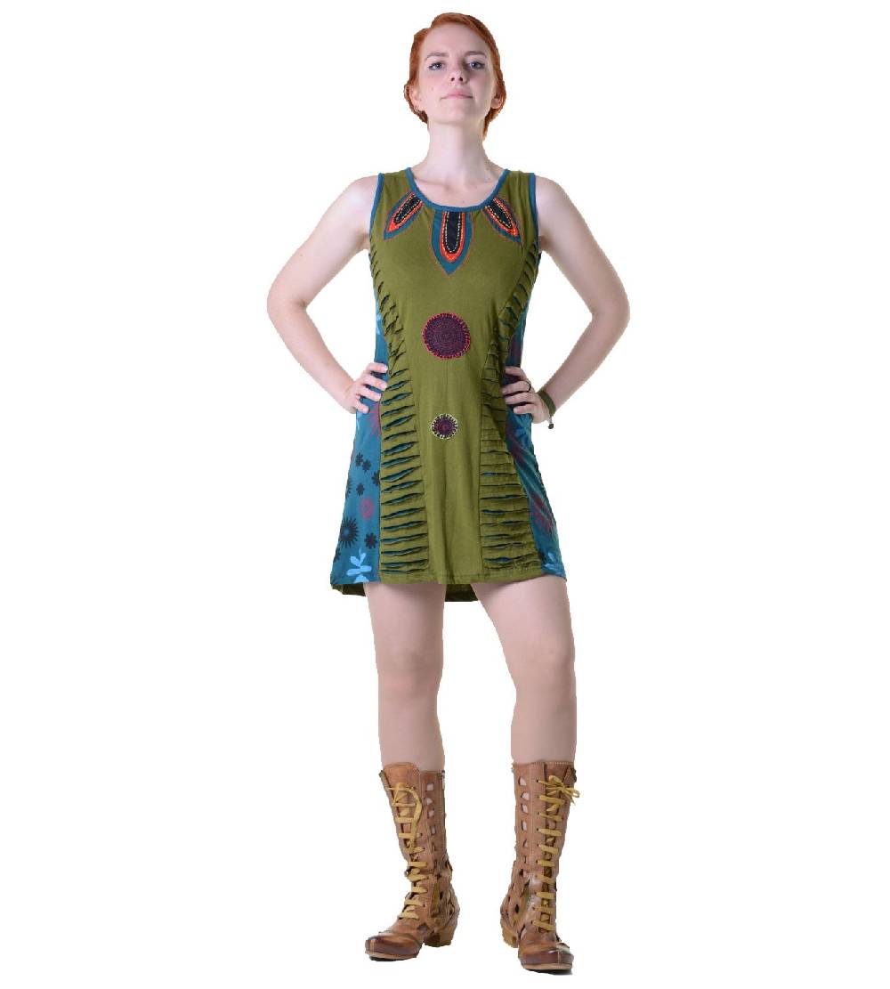 Kunst Und Magie Minikleid Longshirt Tunika Hippie Sommerkleid mehrfarbig Bestseller