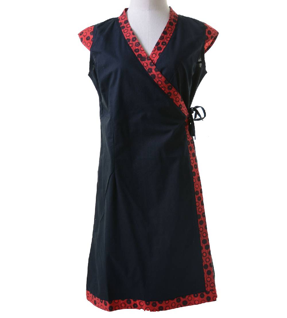 Kunst Und Magie Wickelkleid Tibet Minikleid Tunika Hippie Goa Sommerkleid extravagant Saisonale Angebote