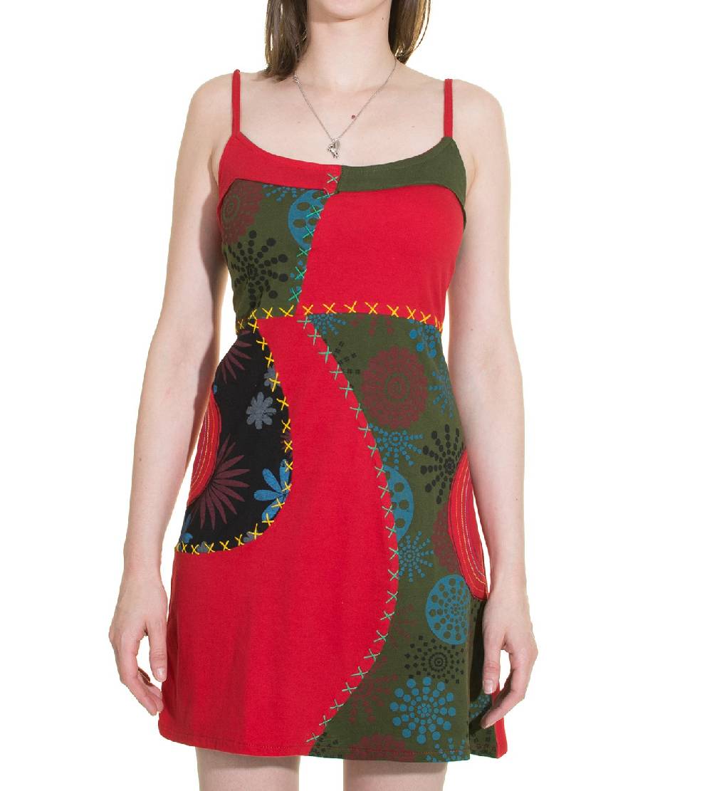 Kunst Und Magie Patchwork Minikleid Longshirt Tunika Hippie Sommerkleid Tägliche Deals