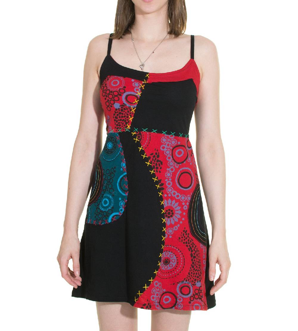 Kunst Und Magie Patchwork Minikleid Longshirt Tunika Hippie Sommerkleid Tägliche Deals