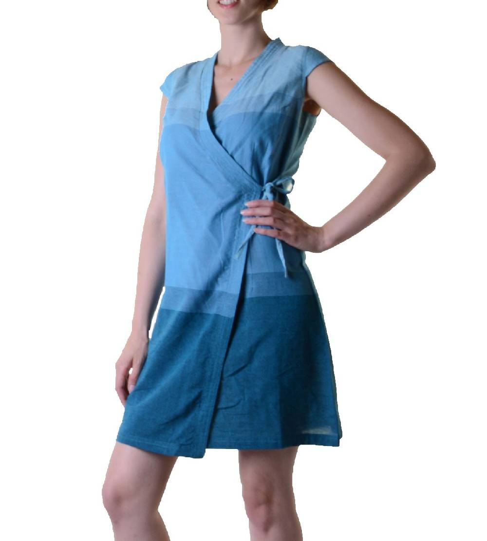 Kunst Und Magie Wickelkleid Tibet Minikleid Tunika Hippie Goa Sommerkleid mehrfarbig Super Sparpreis
