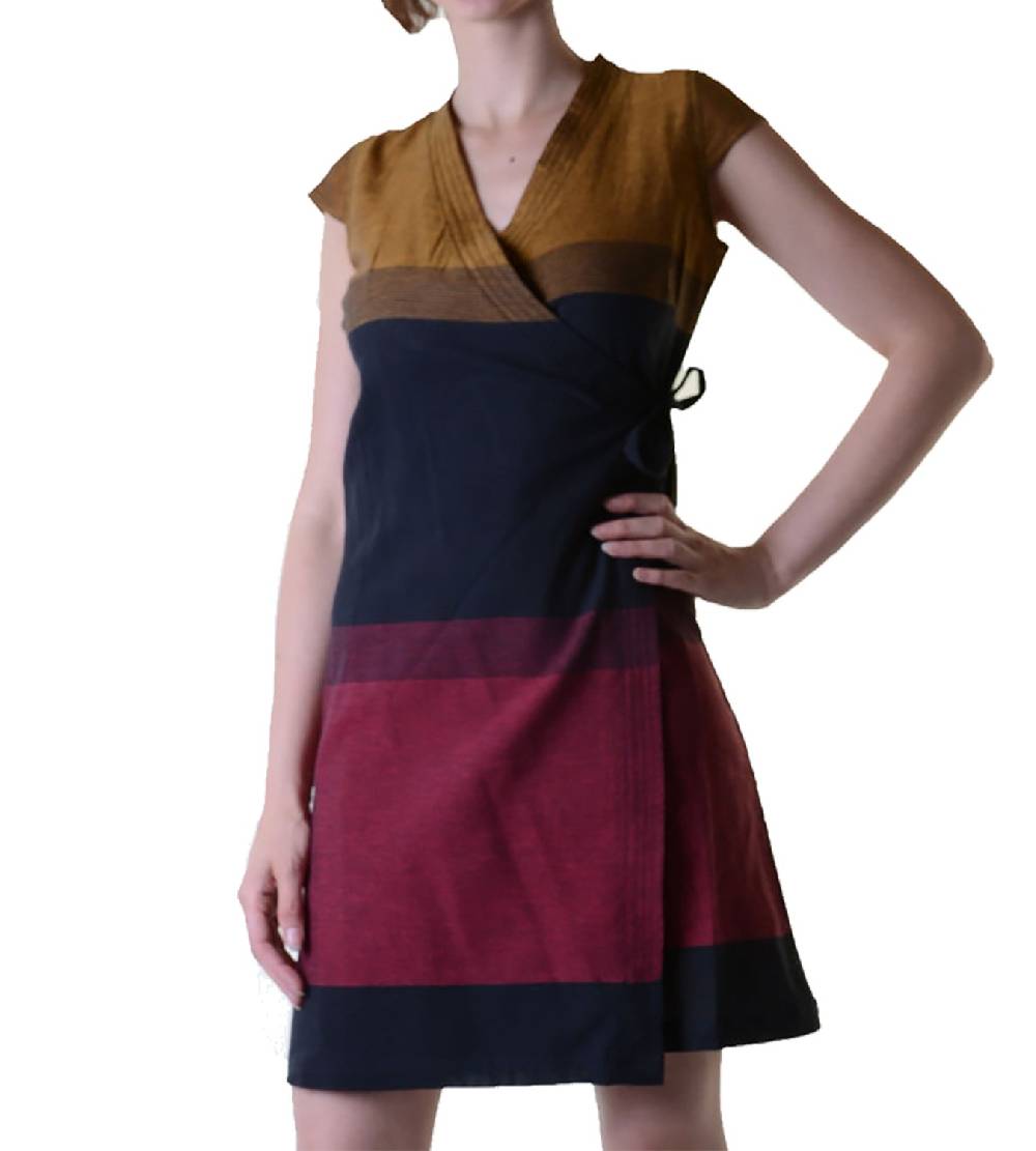 Kunst Und Magie Wickelkleid Tibet Minikleid Tunika Hippie Goa Sommerkleid mehrfarbig Super Sparpreis