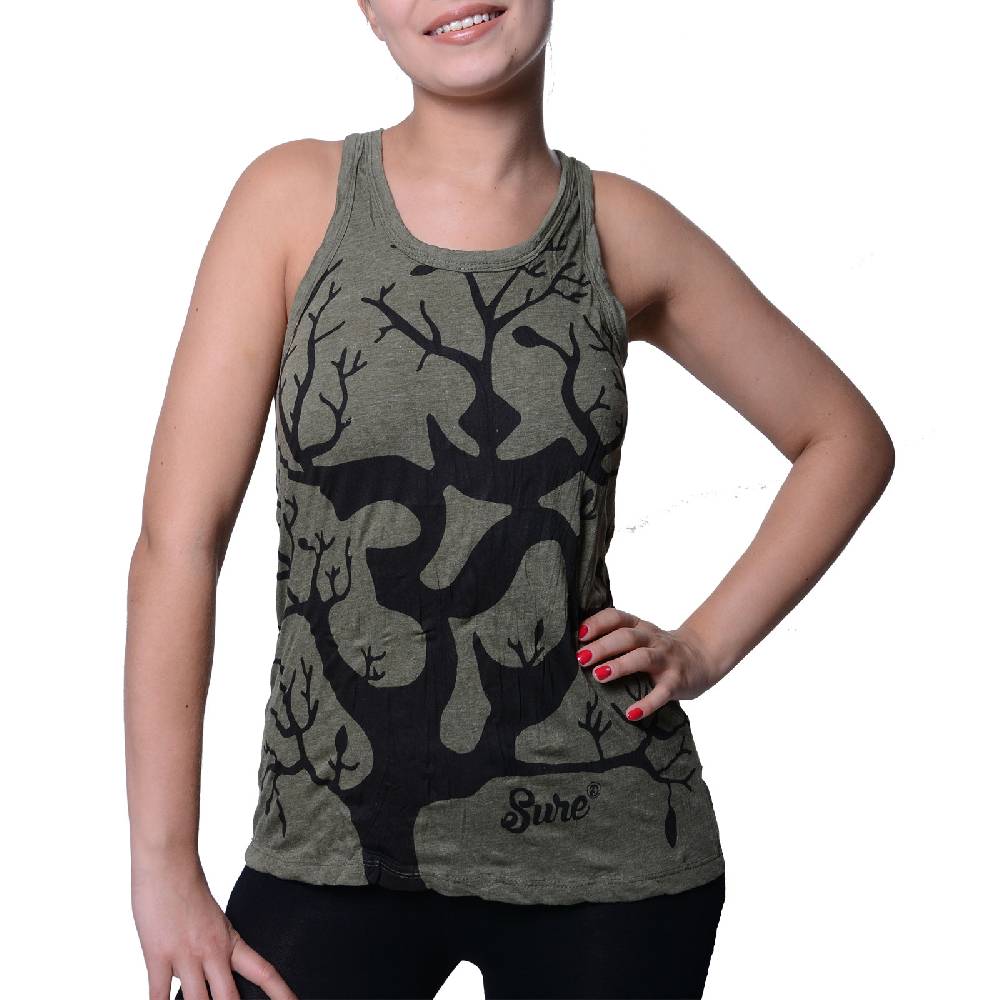 Kunst Und Magie Kunst und Magie Om - Lebensbaum 70er Retro Tanktop Sure T-Shirt Bis zu 60% Rabatt