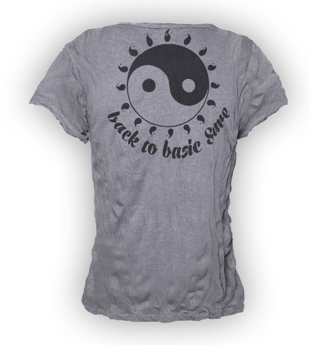 Kunst Und Magie Sure 70er Retro Girlie Top Ying & Yang Hippie Psy Goa T-Shirt Vierteljährliche Förderung