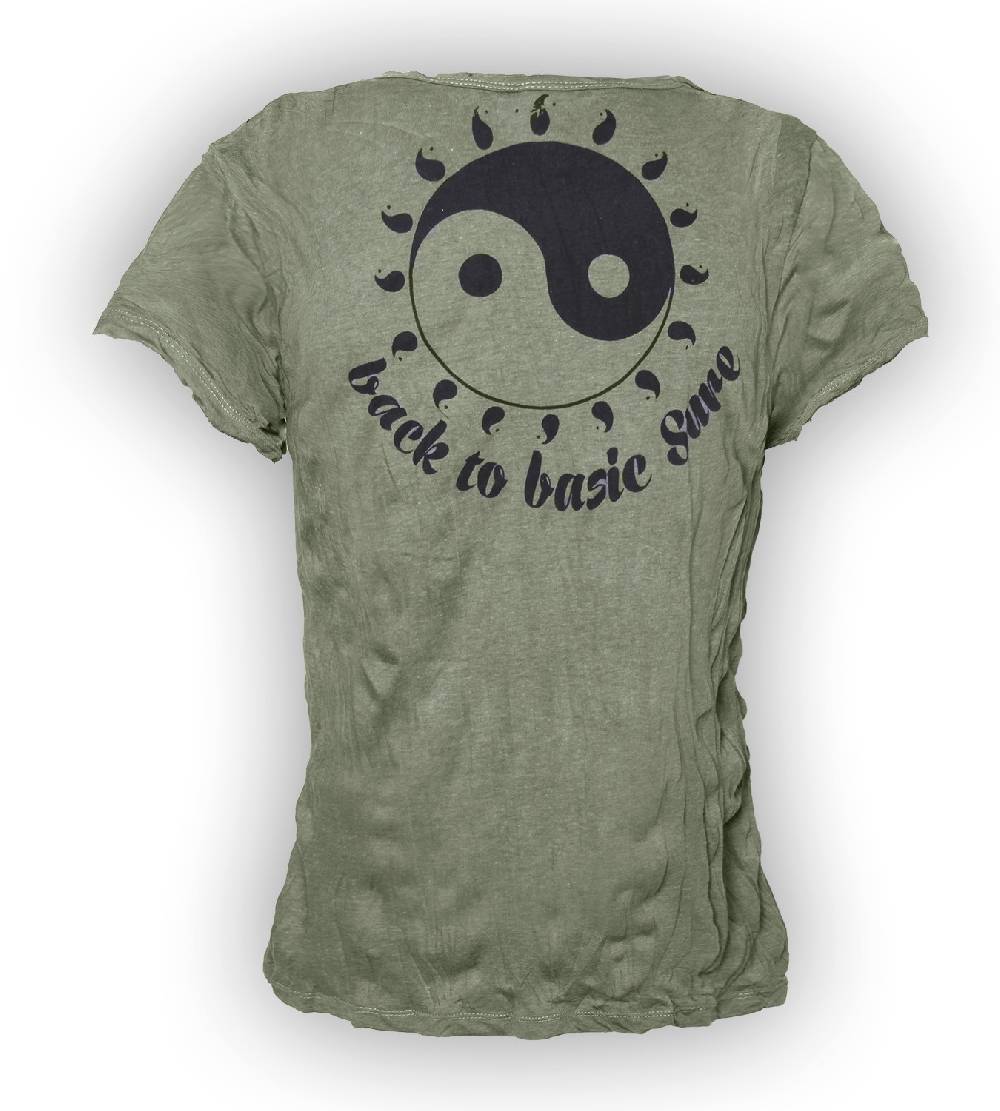 Kunst Und Magie Sure 70er Retro Girlie Top Ying & Yang Hippie Psy Goa T-Shirt Vierteljährliche Förderung