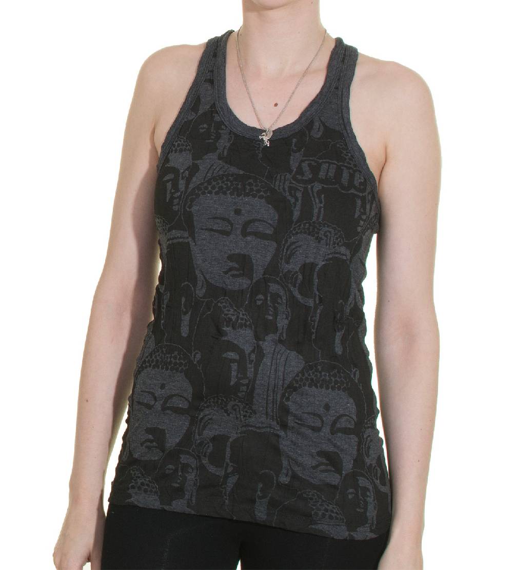 Kunst Und Magie 70er Retro Top Sure Buddha Köpfe Psy Goa T-Shirt in knalligen Farben Discount Store für neue Produkte