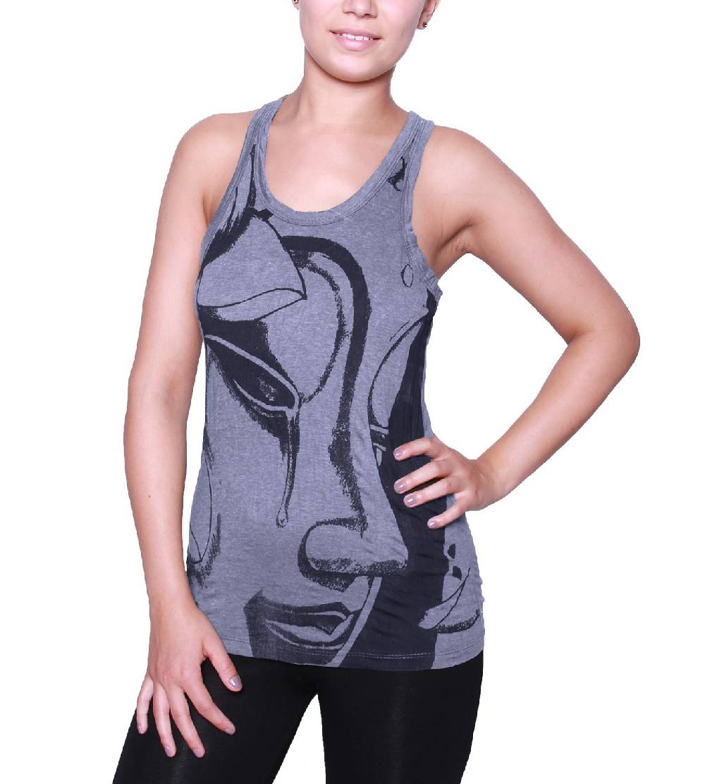 Kunst Und Magie Kunst und Magie Sure Crying Buddha Träne 70er Retro Trägertop T-Shirt Super Rabatt