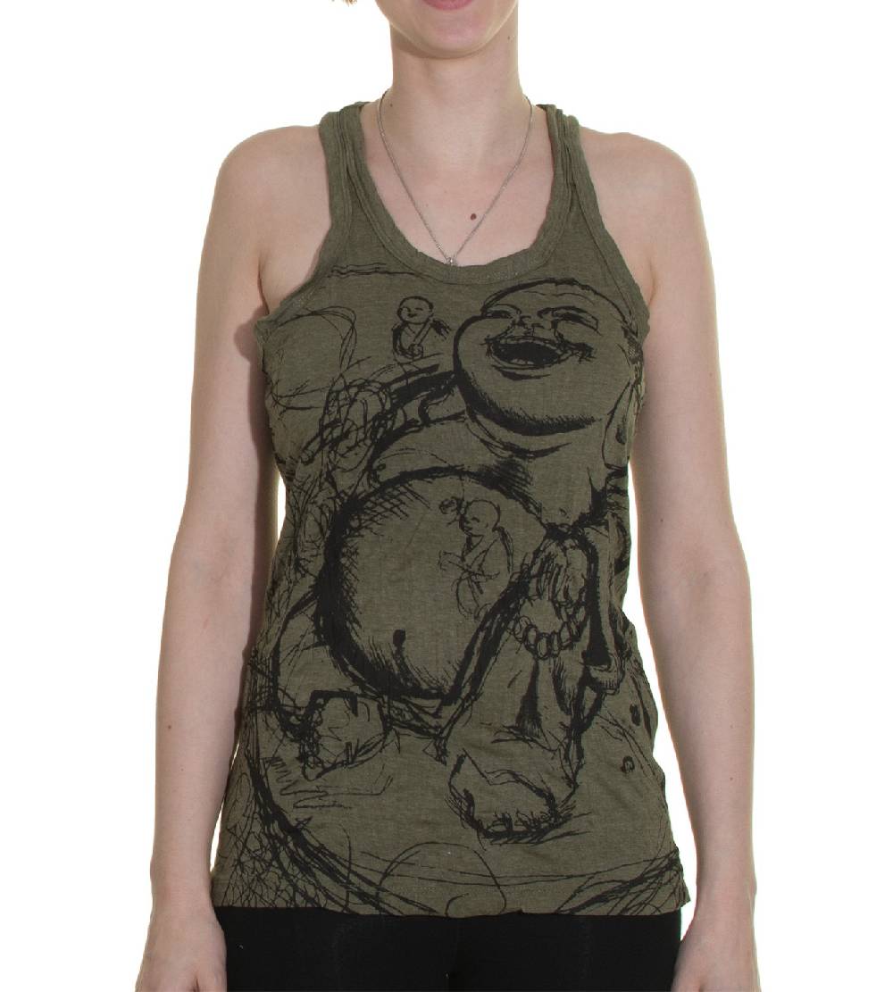 Kunst Und Magie 70er Retro Hippie Trägertop Sure Buddha Figur Mönche Shirt Riesige Rabatte