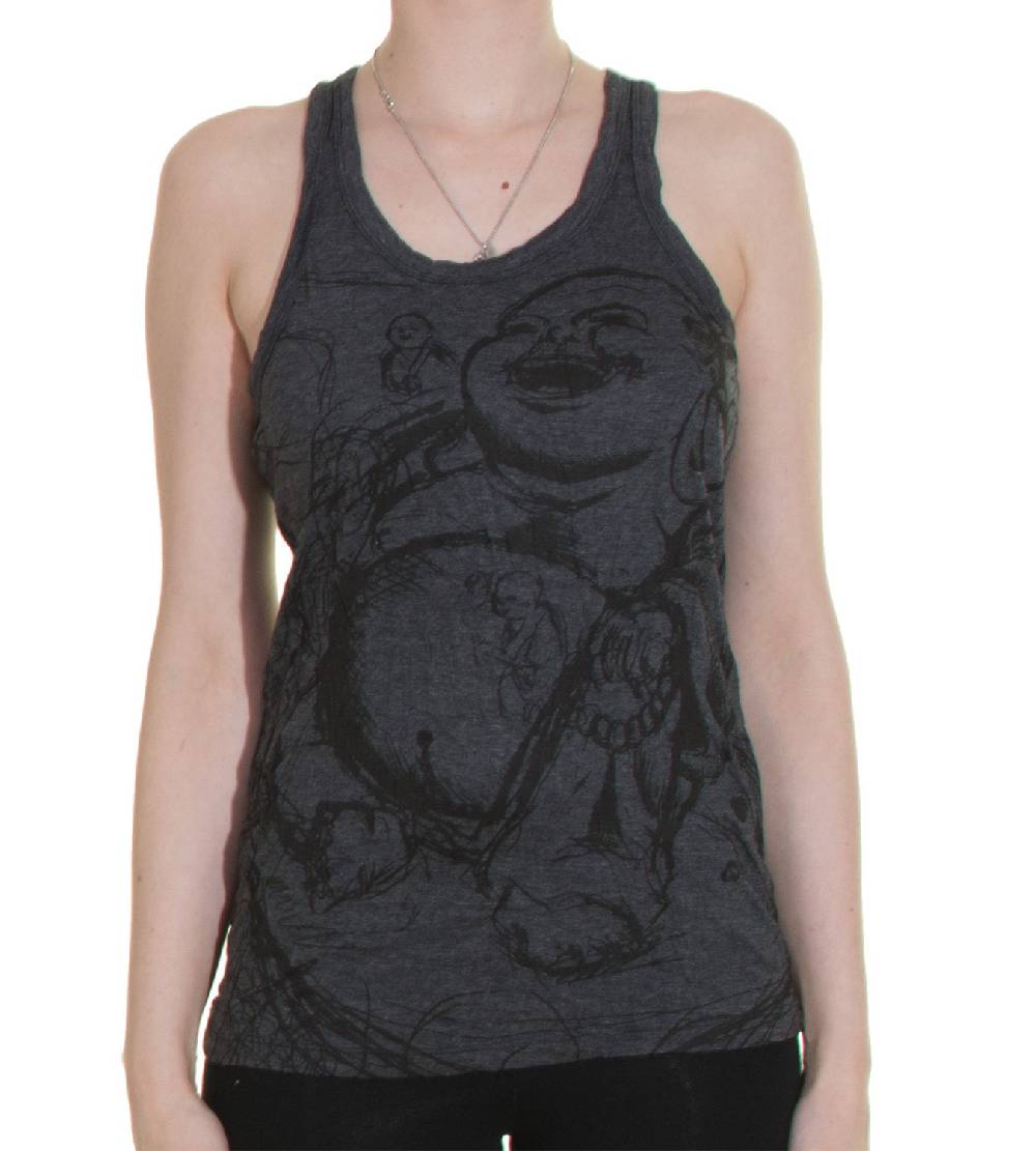 Kunst Und Magie 70er Retro Hippie Trägertop Sure Buddha Figur Mönche Shirt Riesige Rabatte