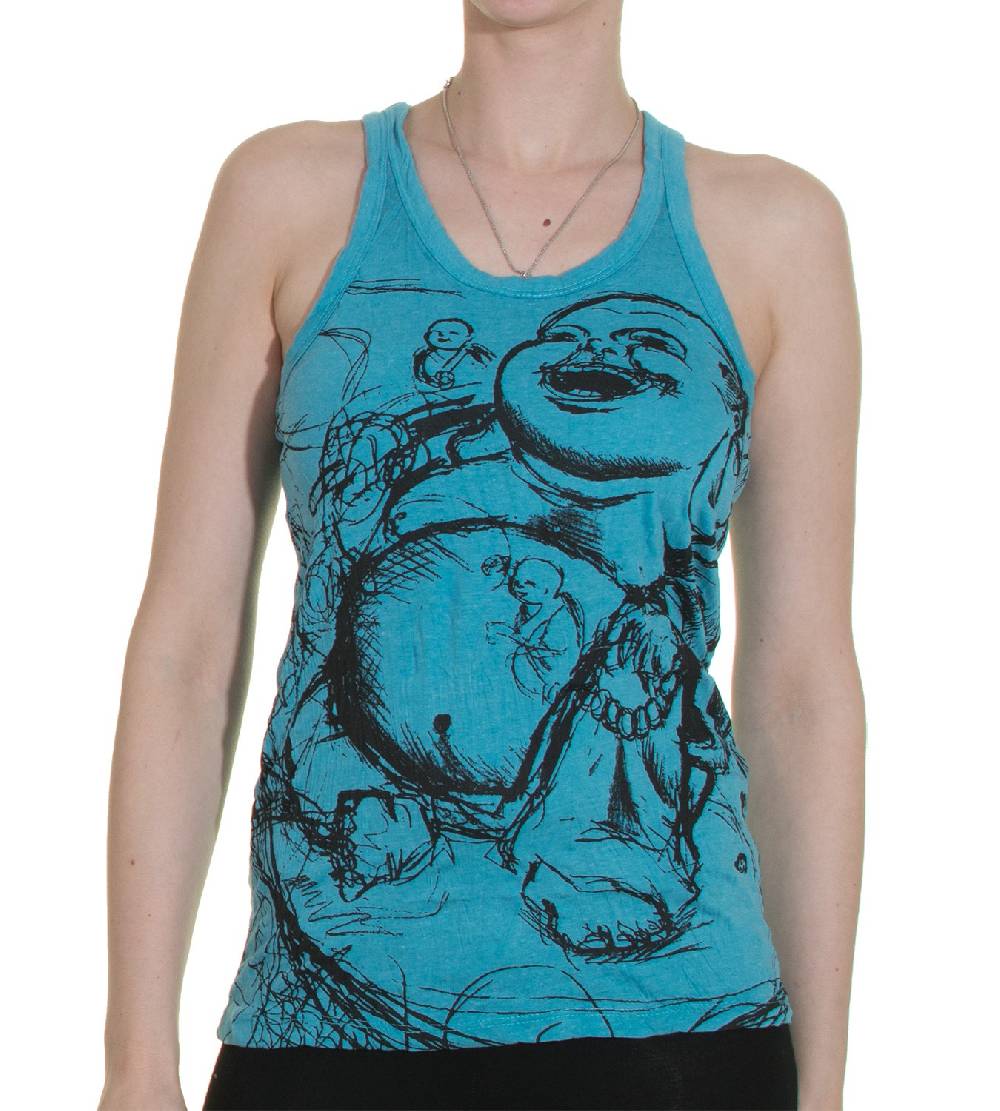 Kunst Und Magie 70er Retro Hippie Trägertop Sure Buddha Figur Mönche Shirt Riesige Rabatte