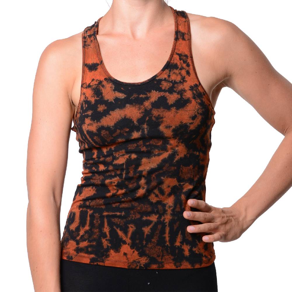 Kunst Und Magie Kunst und Magie Damen Top Atmungsaktive Tie Dye Batik Yoga Top 50% Rabatt mit kostenlosem Versand