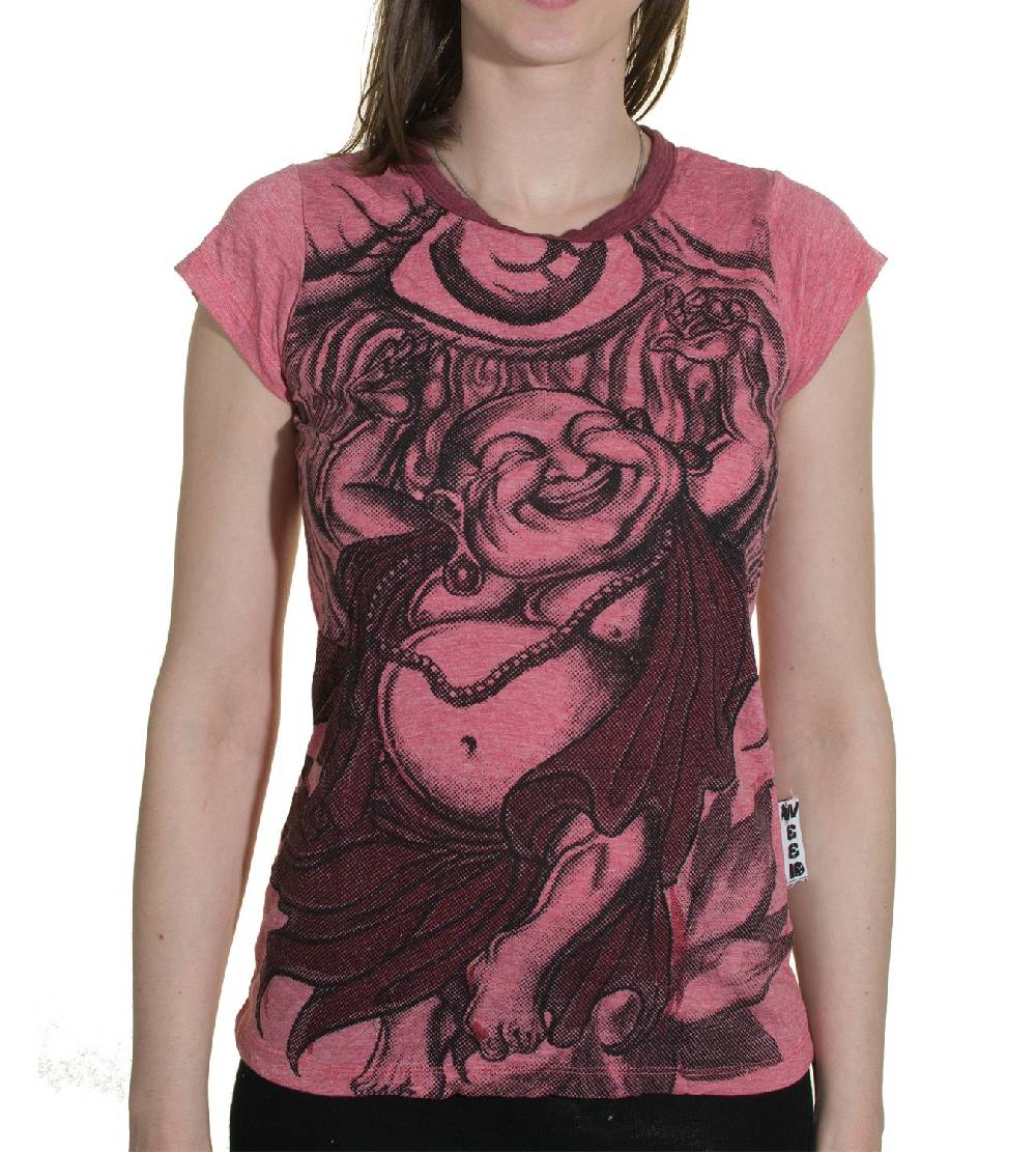 Kunst Und Magie 70er Retro Hippie Top Sure Buddha Smile Auge T-Shirt Fabrikladen