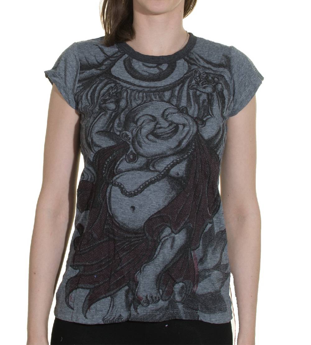 Kunst Und Magie 70er Retro Hippie Top Sure Buddha Smile Auge T-Shirt Fabrikladen