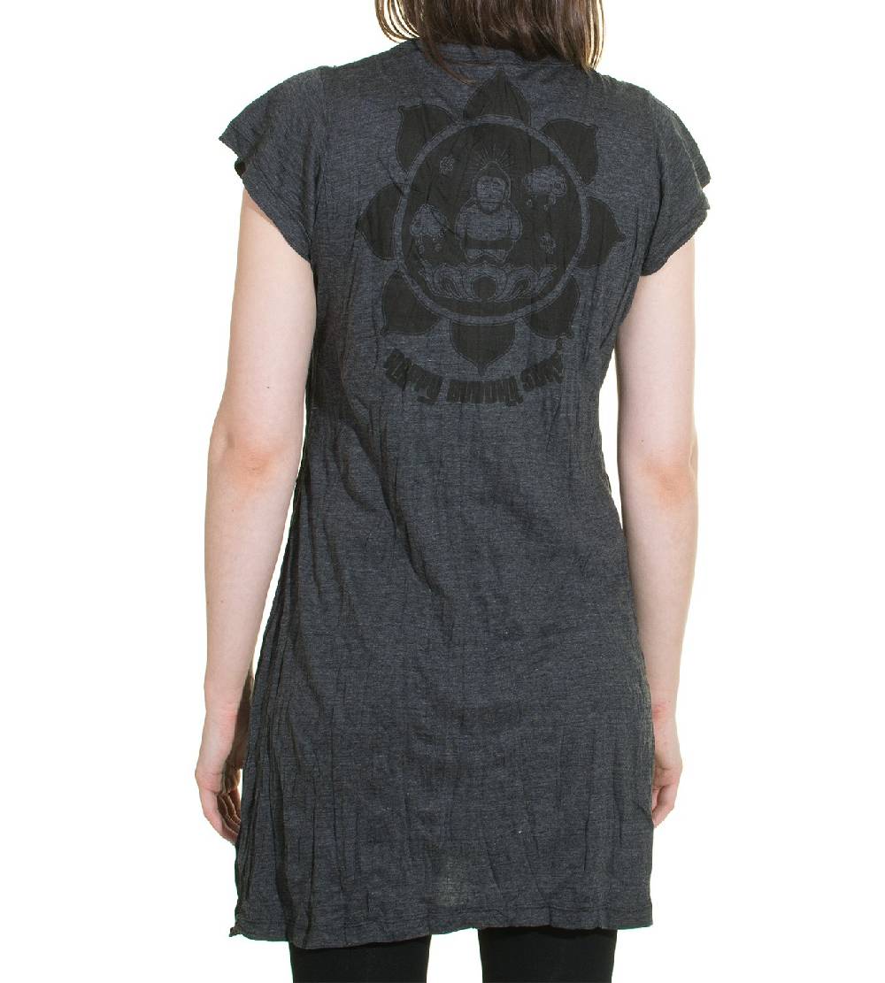 Kunst Und Magie 70er Retro Trägertop Minikleid Sure Buddha Lotus Blume T-Shirt Black Friday Preise