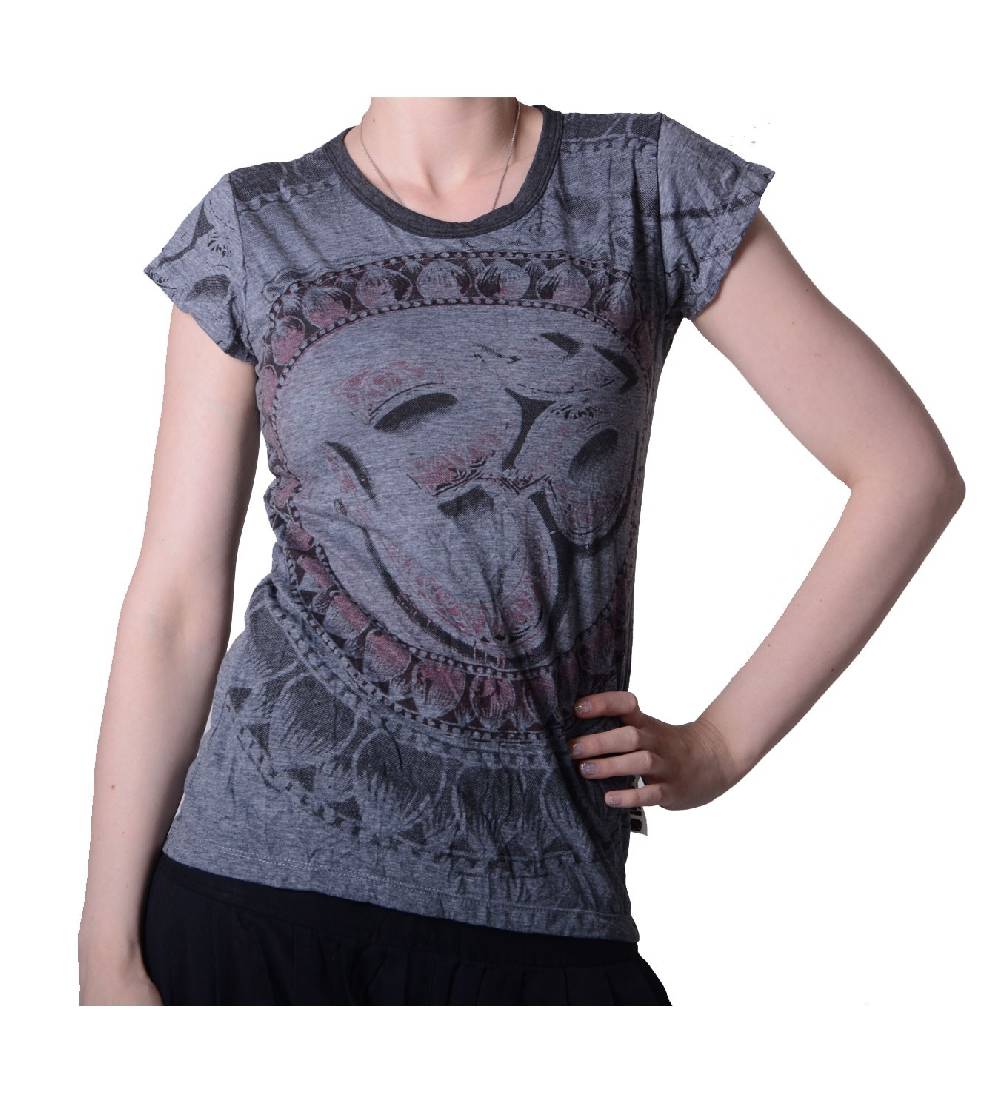 Kunst Und Magie Sure WEED Top 70er Style Goa Om Symbol Girlie T-Shirt im Retro Look Im Verkauf